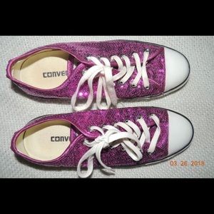 Rare Sequin Pink Magenta Converse Size 9 Mint Cond
